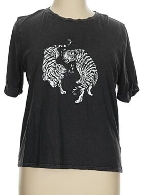 Able Black Tee with White Logo